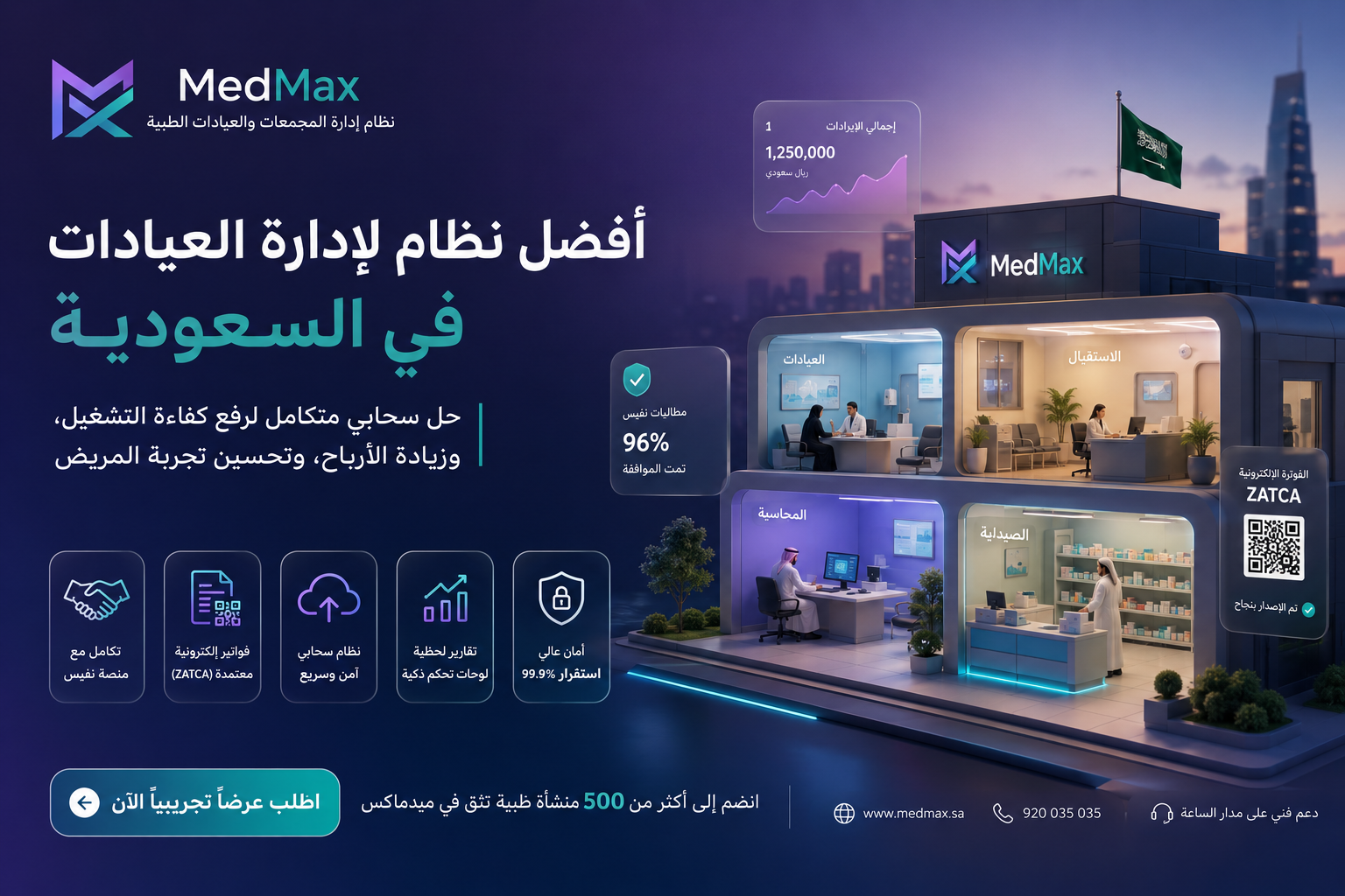 طبيب يستخدم ميدماكس أفضل نظام لإدارة العيادات في السعودية